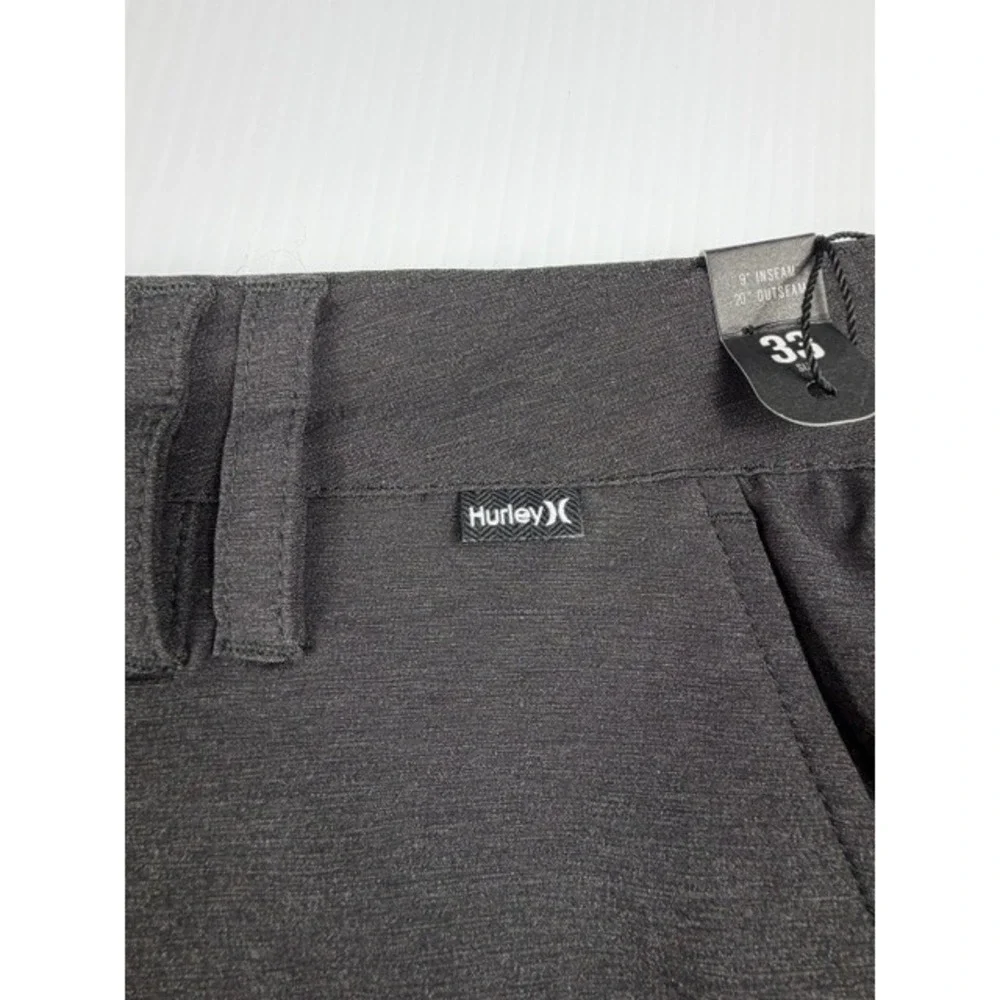 Hurley Shorts Mens 33 Phantom Static Walkshorts Black Grey Stretch Gorpcore